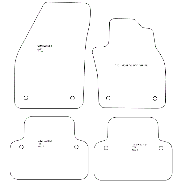 Volvo V50 MK2 Automatic Car Mats